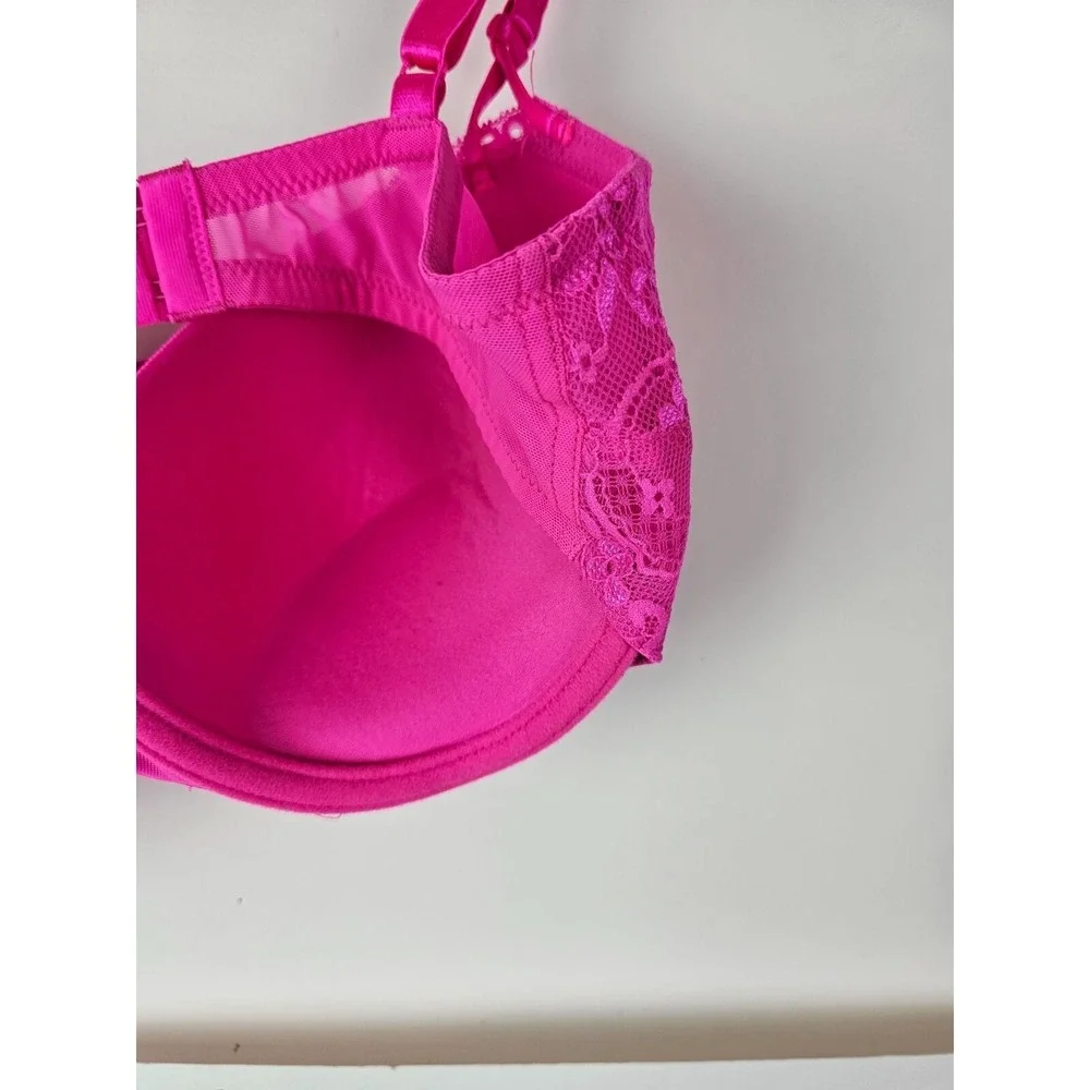 Smart & Sexy Pink Lace Padded Underwire Bra Size 38D‎ Good Condition